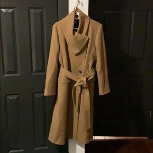Zara wrap collar wool coat 2XL